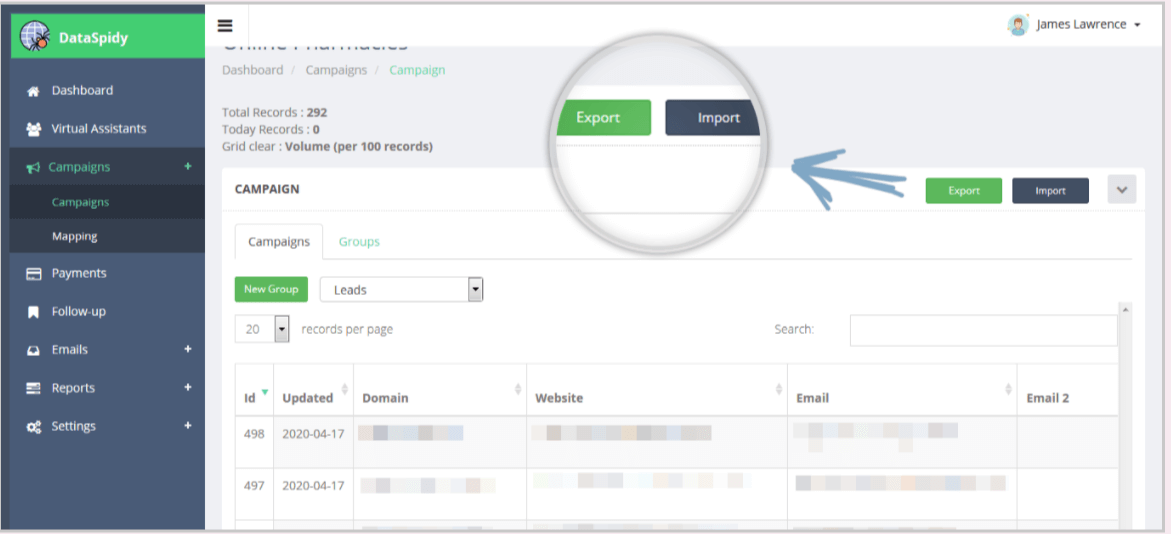 dataspidy-datagroups-and-import-export