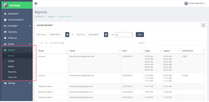dataspidy-chrome-report-management-userend-feature
